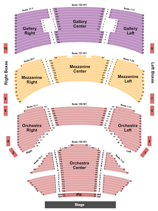 Sarofim Hall The Notebook Seating Chart